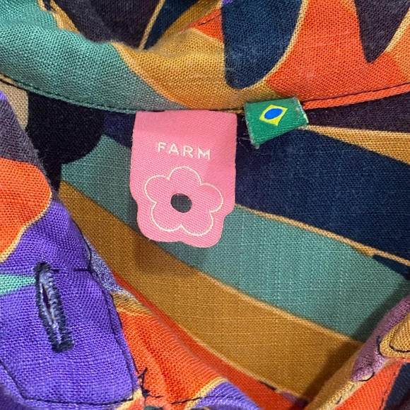 Farm Rio and Anthropologie Toucan Jumpsuit with button on the side on pant legs - Picture 4 of 5